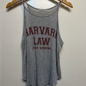 Papaya Heather Gray Graphic Tank Top